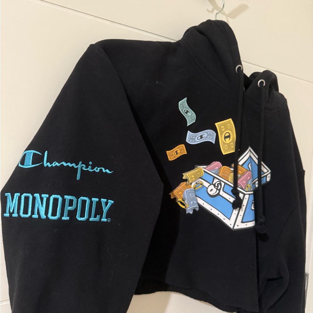 Champion limited edition monopoly cropped hoodie